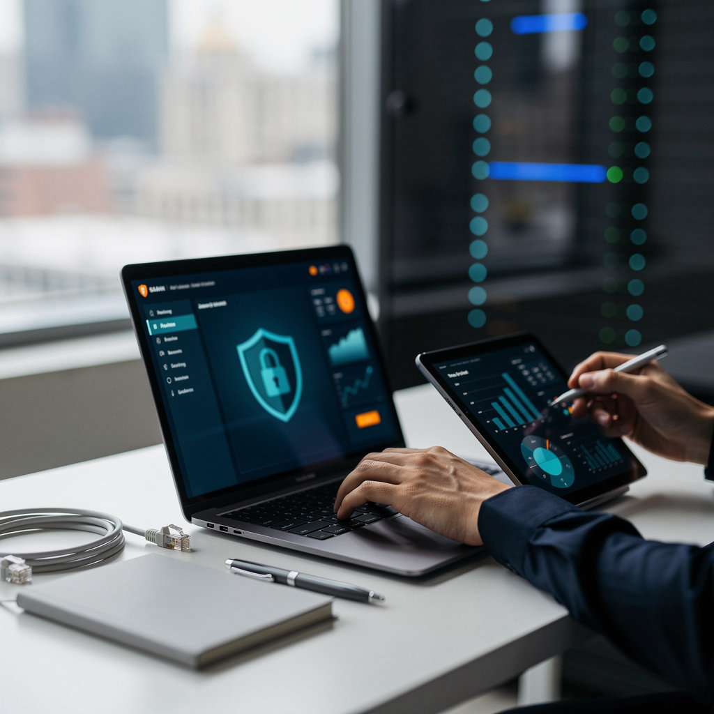 Sabria cybersecurity team monitoring threats and protecting New York businesses with real-time security operations