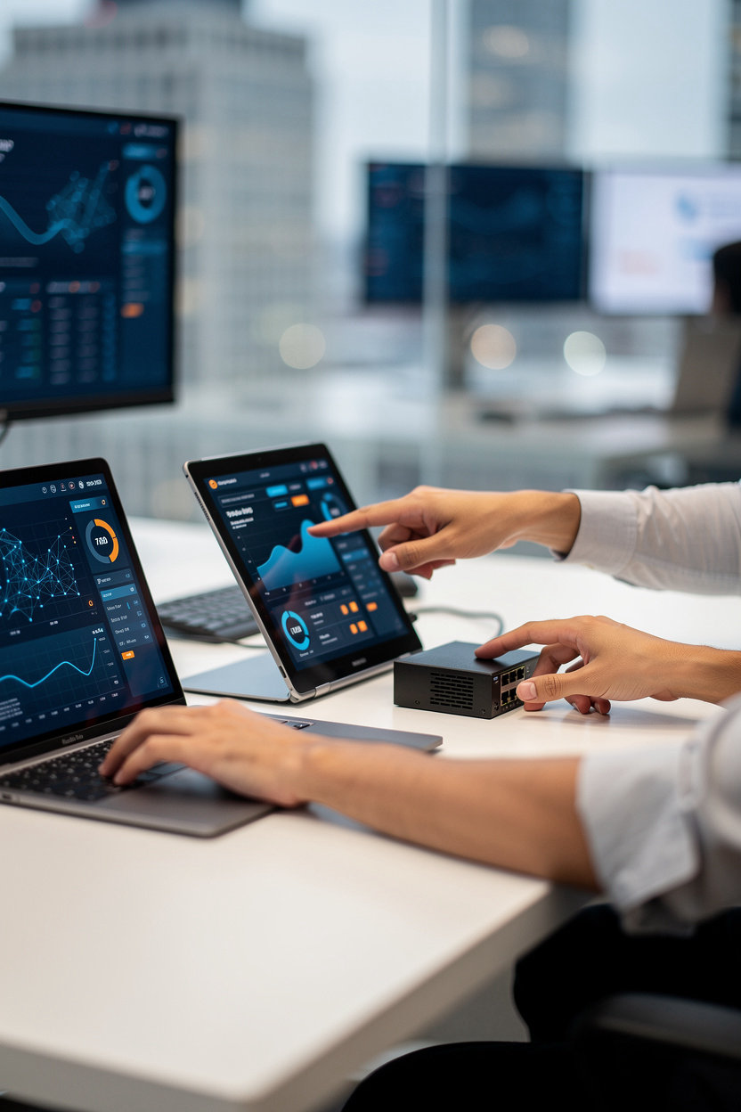 Sabria cybersecurity team monitoring threats and protecting New York business data in real-time